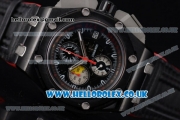 Audemars Piguet Royal Oak Offshore Grand Prix Chronograph Miyota OS10 Quartz PVD Case with Black Dial PVD Bezel and Black Leather Strap (EF)