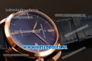 Girard Perregaux 1966 9015 Auto Rose Gold Case with Blue Dial and Blue Leather Strap