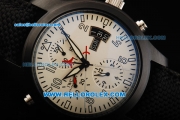 IWC Pilot's Watch TOP GUN Automatic Movement PVD Case with White Dial and Nylon Leather Strap