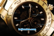 Rolex Daytona Automatic Movement Gold with Black Dial