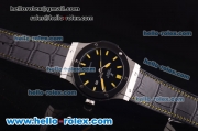 Hublot Classic Fusion Automatic Steel Case with PVD Bezel and Yellow Markers-ETA Coating