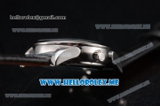 Parmigiani Tonda Tourbillon Asia ST25 Automatic Steel Case with White Dial and Black Leather Strap Stick Markers