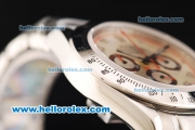 Rolex Daytona Chronograph Miyota Quartz Movement Full Steel with White Dial