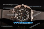 Audemars Piguet Royal Oak Offshore Chronograph Swiss Valjoux 7750 Automatic Carbon Fiber Case with Black Rubber Strap and White Stick Markers - 1:1 Original (Z)