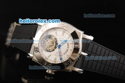 Roger Dubuis Easy Diver Tourbillon Manual Winding Movement Steel Case with White Dial and Rubber Strap