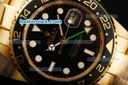 Rolex GMT-Master II 50th Anniversary Automatic Full Gold with Black Dial and Bezel