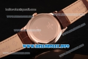 Patek Philippe Grand Complications Perpetual Calendar Miyota Quartz Rose Gold Case with Brown Dial and Rose Gold Stick Markers