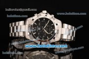 Tag Heuer Aquaracer Swiss Chrono Quartz Steel Case with Silver Stick Markers and Black Dial