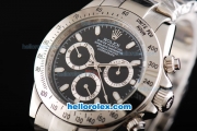 Rolex Daytona Automatic Movement Full White with Black Dial