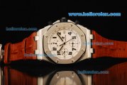 Audemars Piguet Royal Oak Offshore Swiss Valjoux 7750 Automatic Movement Steel Case with Beige Dial and Black Arabic Numerals-Run 9@Sec