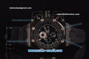 Audemars Piguet Survivor Chrono Japanese Miyota OS10 Quartz PVD Case with Black Rubber Strap and Black Dial