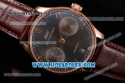 IWC Portugieser Power Reserve Clone IWC 52010 Automatic Rose Gold Case with Arabic Numeral Markers and Grey Dial (ZF)