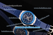 IWC Ingenieur Asia ST Automatic Steel Case with Blue Rubber Strap Stick Markers and Blue Dial