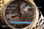 Rolex Datejust II Asia 2813 Automatic Two Tone Case/Bracelet with Grey Dial and Roman Numeral Markers (BP)