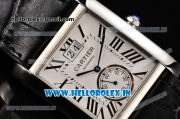 Cartier Tank MC Asia ST16 Automatic Steel Case with White Dial and Black Roman Numeral Markers - ETA Coating