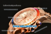 Rolex Daytona Rainbow EF Clone Rolex 4130 All Diamond Dial All Rose Gold 116595RBOW dpgcs(EF)