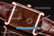 Patek Philippe Gondolo Miyota 1L45 Quartz Rose Gold Case with Coffee Dial and Arabic Numeral Markers