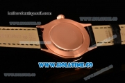 Rolex Cellini Time Asia 2813 Automatic Rose Gold Case with Black Dial and Stick Markers