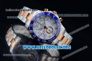 Rolex Yacht-Master II Chrono Swiss Valjoux 7750 Automatic Two Tone Case with White Dial and Two Tone Bracelet - (BP)