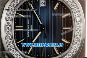 Patek Philippe Nautilus Miyota 9015 Automatic Steel Case Blue Dial With Stick Markers Steel Bracelet - 1:1 Original