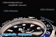 Rolex GMT Master II Asia 2813 Automatic Movement Full Steel with Black Dial Blue/Black Bezel and White Markers
