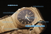 Omega Constellation Swiss Quartz Steel Case with Diamond Bezel and Black Dial-Stick Markers