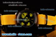 Rolex Milgauss "I lover you" Bamford Editon Yellow Asia 2813 Automatic PVD Case Yellow Nylon Strap with Black Dial Yellow Stick Markers