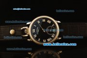 Chopard L.U.C Asia 6498 Manual Winding Steel Case with Black Dial and Black Leather Strap Chopard L.U.C Asia 6498 Manual Winding Steel Case with Black Dial and Black Leather Strap