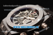 Hublot Big Bang Unico Chrono Swiss Valjoux 7750 Automatic PVD Case with Skeleton Dial and Black Rubber Strap - 1:1 Original