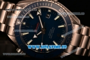 Omega Seamaster Planet Ocean 600M Co-Axial Clone Omega 8500 Automatic Titanium Case/Bracelet with Blue Dial and Stick Markers - 1:1 Original