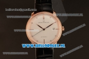 Girard Perregaux 1966 9015 Auto Rose Gold Case with White Dial and Black Leather Strap