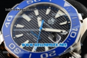 Tag Heuer Aquaracer Calibre 5 Swiss ETA 2824 Automatic Steel Case with Black Dial Black Leather/Nylon Strap