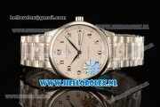 Longines Master 2824 Auto Steel Case with White Dial and Steel Bracelet