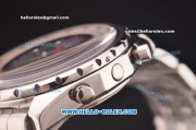 Breitling Chronomatic Chrono Swiss Valjoux 7750 Manual Winding Movement Steel Case and Strap with Blue Dial