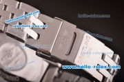 Breitling Chronomat B01 GMT Swiss Valjoux 7750 Automatic Steel Case/Strap with Blue Dial - Diamond Bezel