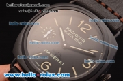 Panerai Radiomir Black Seal PAM 292 Swiss ETA 6497 Manual Winding Ceramic Case with Black Dial and Black Leather Strap