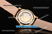 Patek Philippe Calatrava Tourbillon Swiss ETA 2824 Automatic Yellow Gold Case with Diamonds Markers and Black Dial