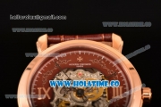 Vacheron Constantin Malte Asia Automatic Rose Gold Case with Brown Skeleton Dial and Roman Numeral Markers