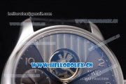 IWC Portuguese Tourbillon Asia ST25 Automatic Steel Case with Black Dial Arabic Numeral Markers and Black Leather Strap