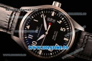 IWC Pilot’s Watch Mark XVII SWF Miyota 9015 Automatic Steel Case with Black Leahter Strap White Markers and Black Dial