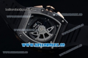 Richard Mille RM 011 Felipe Massa Chronograph Swiss Valjoux 7750 Automatic PVD Rose Gold Case with Black Dial Arabic Numeral Markers and Black Rubber Strap