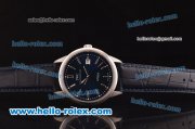 IWC Ingenieur Limited Edition Swiss ETA 2824 Automatic Steel Case with Blue Dial and Black Leather Strap IWC Ingenieur Limited Edition Swiss ETA 2824 Automatic Steel Case with Blue Dial and Black Leather Strap