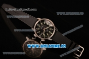 IWC Aquatimer Vintage 1967 Asia Automatic Steel Case with Black Dial Stick Markers and Black Rubber Strap