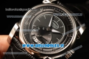 Parmigiani Chronometre Clone Original Movement Steel Case With Calfskin Strap Black Dial