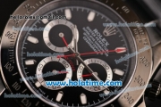 Rolex Daytona Project X Designs Asia 3836 Automatic Full PVD with White Stick Markers and Black Dial