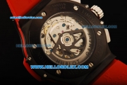 Hublot Big Bang Chronograph Swiss Valjoux 7750 Automatic Movement Red Dial with Black Bezel and Red Rubber Strap