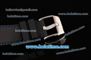 IWC Ingenieur Carbon Performance Swiss Valjoux 7750 Automatic Carbon Fiber Case with Black Rubber Bracelet and White Markers (K)