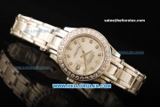 Rolex Datejust Automatic Movement ETA Coating Case with Silver Dial and Diamond Bezel-Lady Model