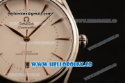 Omega De Ville Tresor Master Co-Axial Clone 8800 Automatic Steel Case with White Dial and Brown Leather Strap - (YF)