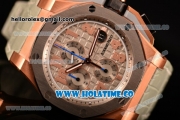 Audemars Piguet Royal Oak Offshore Chronograph Lebron James Limited Edition Swiss Valjoux 7750 Automatic Rose Gold Case with Grey Dial Steel Bezel and Arabic Numeral Markers (J12)